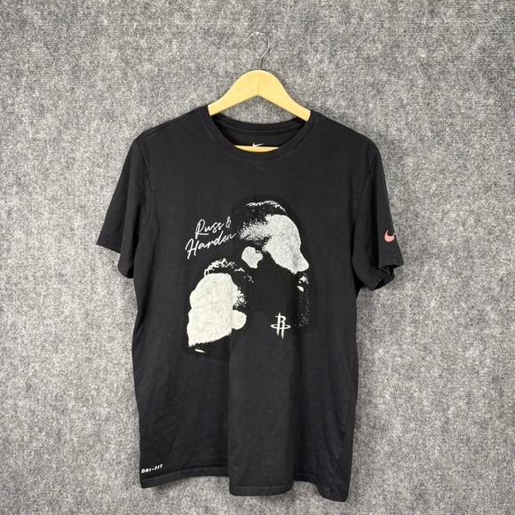 Nike Dri-Fit Russ & Harden Houston Rockets Tee Size L - Picture 1 of 5